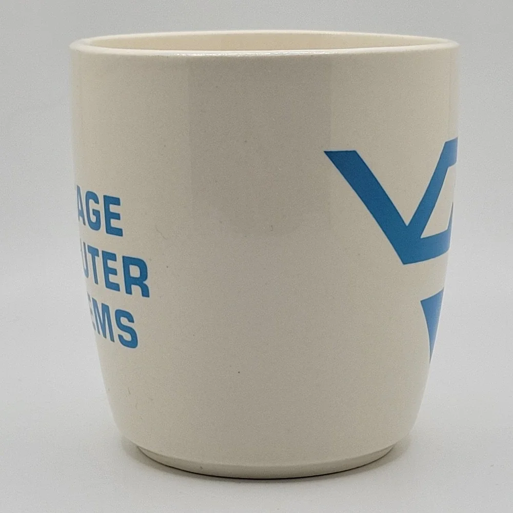 Vintage 80s Vantage Computer Systems Advertising Mug USA Retro Tech Officecore‎